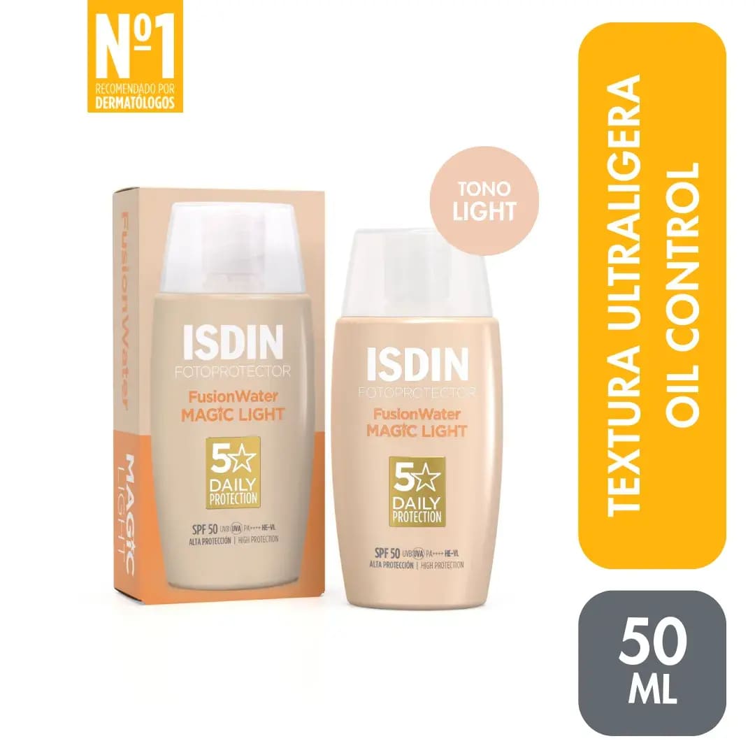FOTOPROTECTOR ISDIN FUSION WATER MAGIC COLOR LIGHT X 50mL