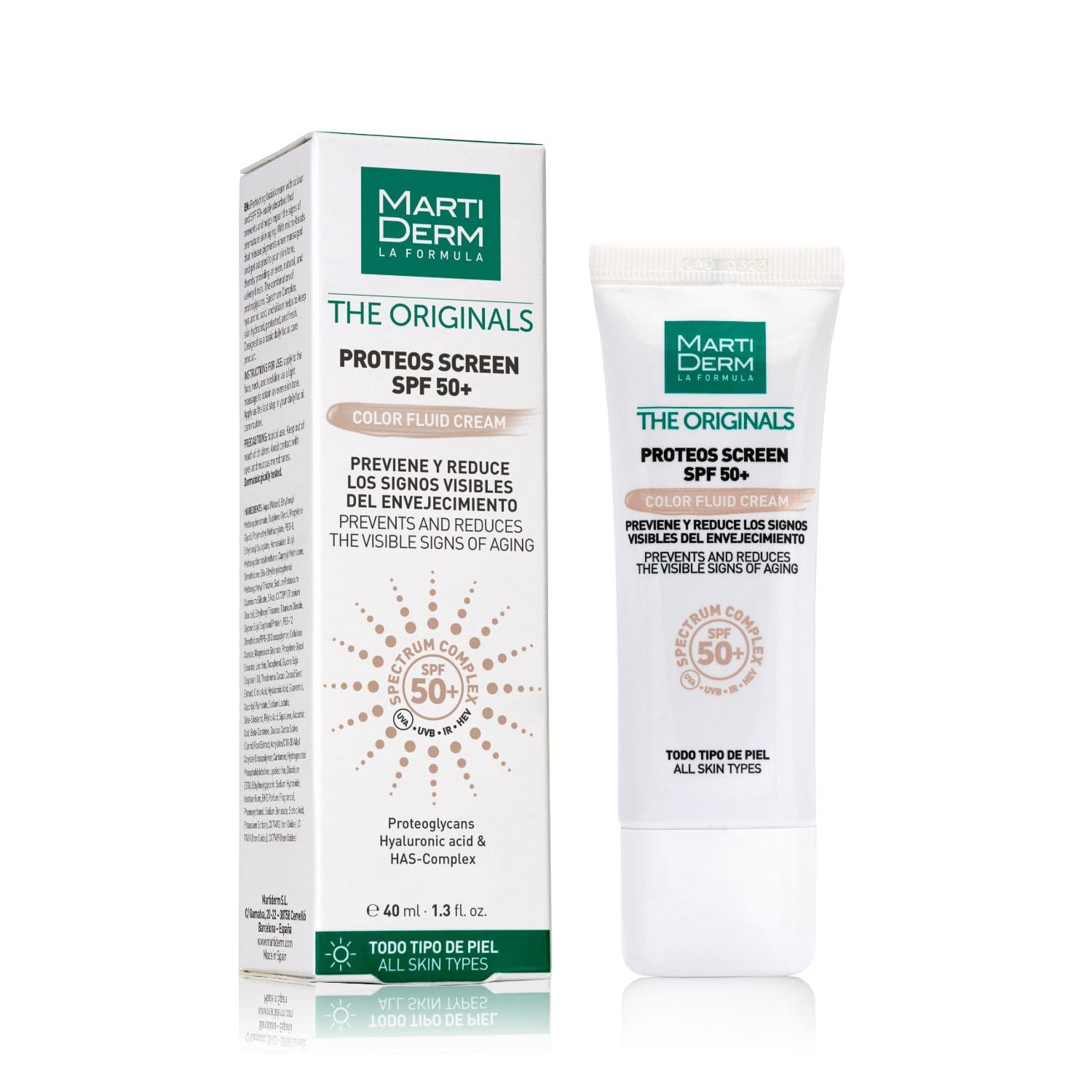 PROTEOS SCREEN COLOR FLUID CREAM 40ML - MARTIDERM